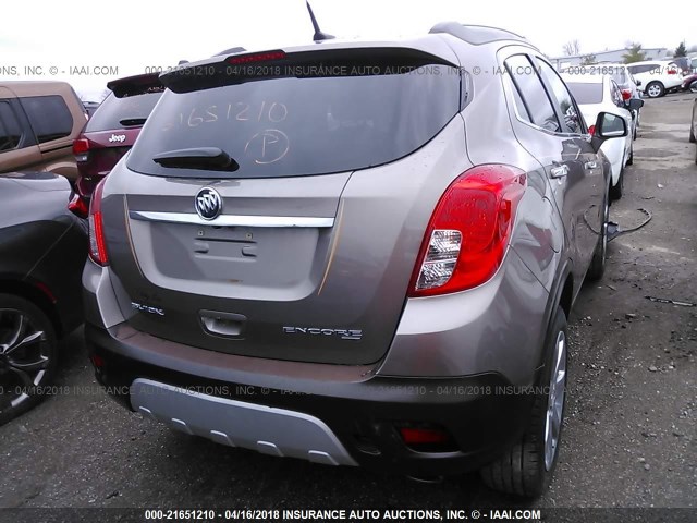 KL4CJGSB9EB667124 - 2014 BUICK ENCORE GRAY photo 4