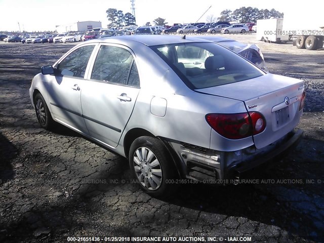 JTDBR32E570119407 - 2007 TOYOTA COROLLA CE/LE/S SILVER photo 3