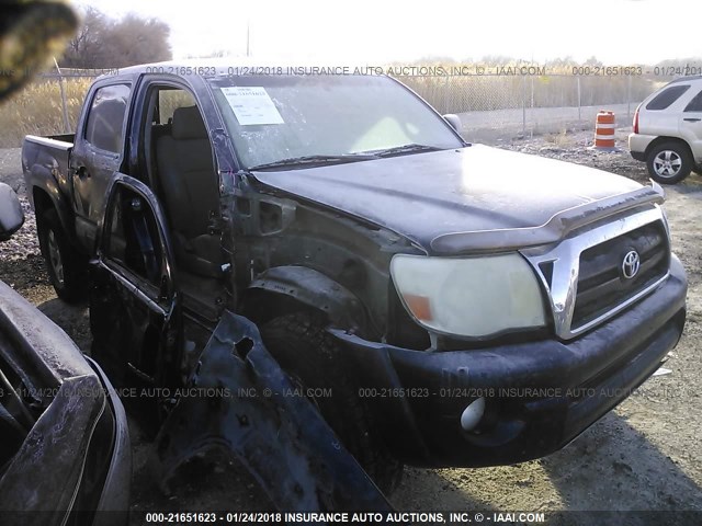 3TMLU42N98M015686 - 2008 TOYOTA TACOMA DOUBLE CAB BLUE photo 1