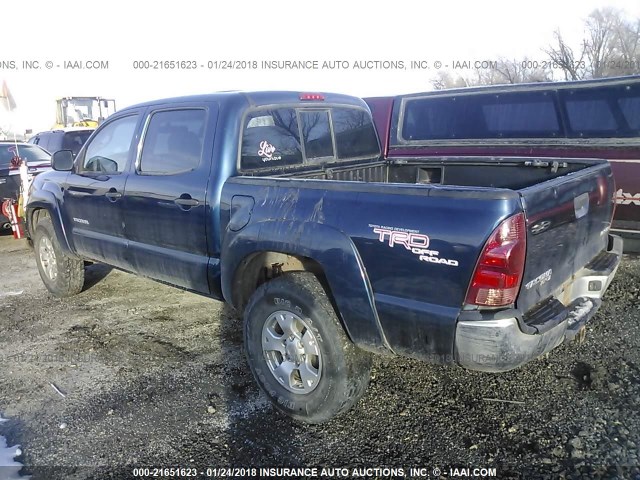 3TMLU42N98M015686 - 2008 TOYOTA TACOMA DOUBLE CAB ლურჯი ფოტო 3
