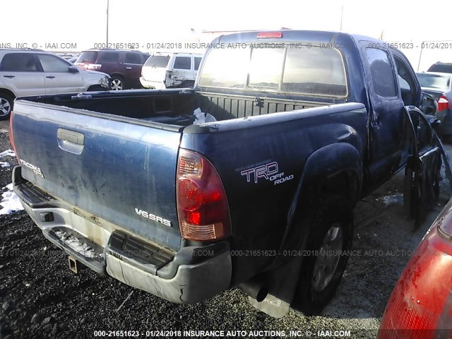 3TMLU42N98M015686 - 2008 TOYOTA TACOMA DOUBLE CAB ლურჯი ფოტო 4