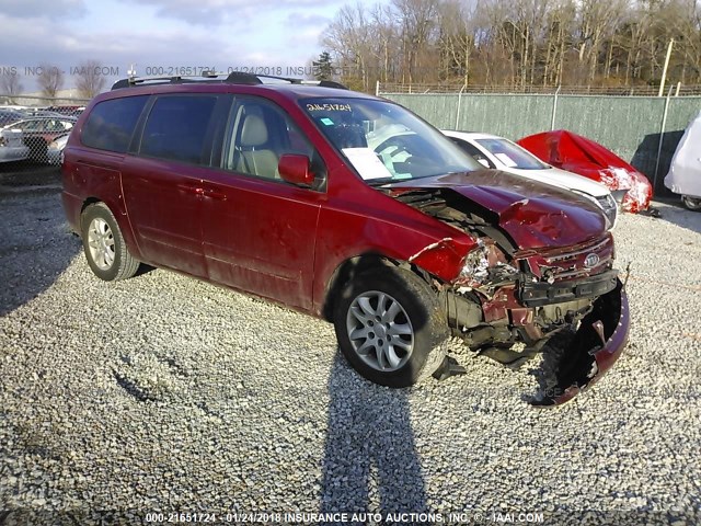 KNDMB233486194795 - 2008 KIA SEDONA EX/LX RED photo 1