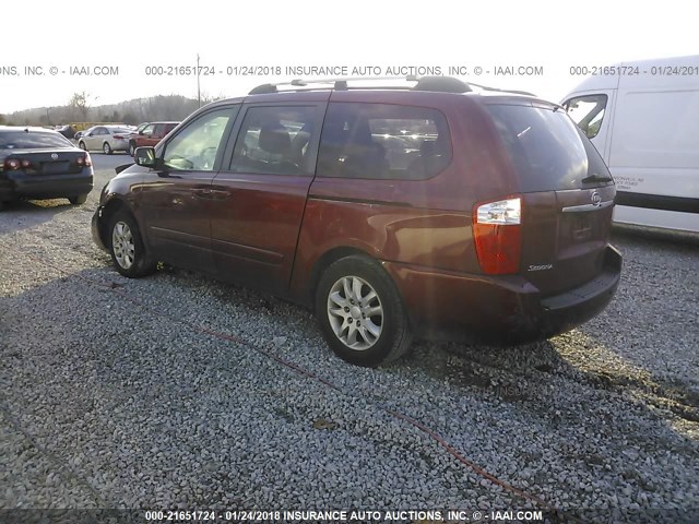 KNDMB233486194795 - 2008 KIA SEDONA EX/LX RED photo 3