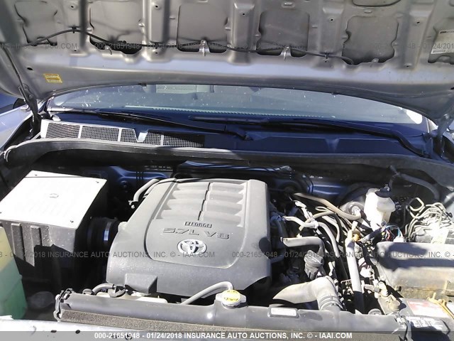 5TFRY5F16DX138622 - 2013 TOYOTA TUNDRA DOUBLE CAB SR5 SILVER photo 10