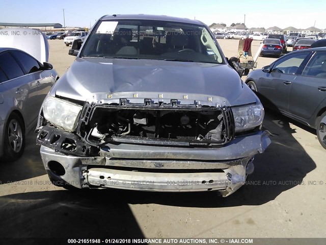 5TFRY5F16DX138622 - 2013 TOYOTA TUNDRA DOUBLE CAB SR5 SILVER photo 6
