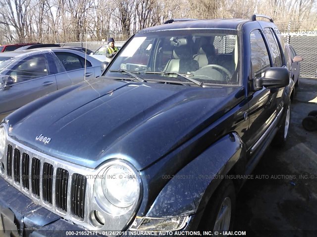 1J4GL58KX5W579456 - 2005 JEEP LIBERTY LIMITED BLUE photo 2