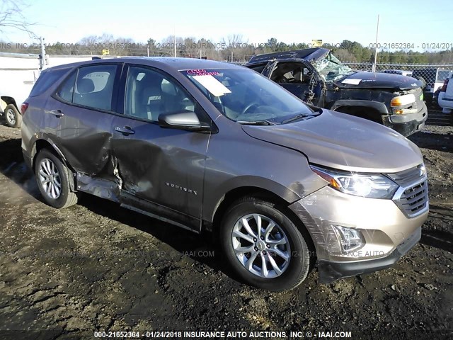 2GNAXHEV8J6169525 - 2018 CHEVROLET EQUINOX LS BROWN photo 1