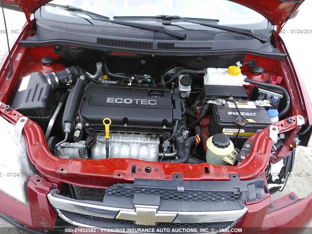 KL1TD56E39B629696 - 2009 CHEVROLET AVEO LS/LT 红色 照片 10