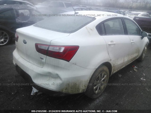 KNADM4A33G6557754 - 2016 KIA RIO LX Սպիտակ լուսանկար 4