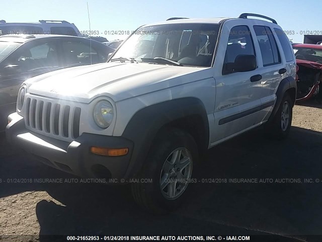 1J8GL48K23W612374 - 2003 JEEP LIBERTY SPORT/FREEDOM WHITE photo 2