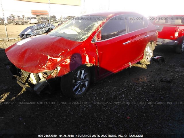 3N1AB7AP9EY259167 - 2014 NISSAN SENTRA S/SV/SR/SL RED photo 2