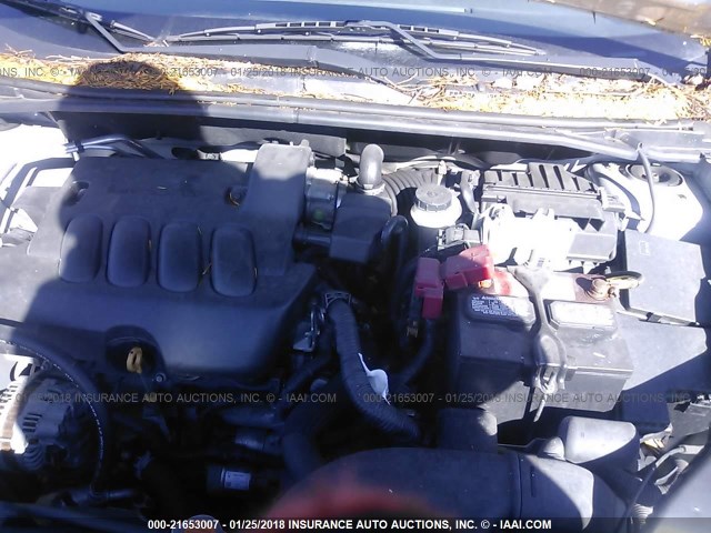 3N1AB6AP0CL631421 - 2012 NISSAN SENTRA 2.0/2.0S/SR/2.0SL SILVER photo 10