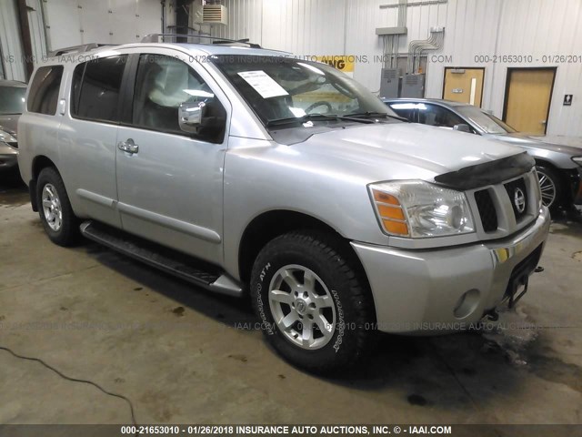 5N1AA08B04N703724 - 2004 NISSAN ARMADA SE/LE SILVER photo 1