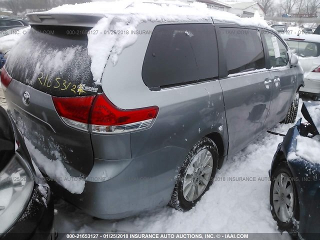 5TDJK3DC5BS017140 - 2011 TOYOTA SIENNA LE SILVER photo 4