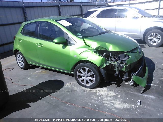 JM1DE1HY7B0129293 - 2011 MAZDA MAZDA2 GREEN photo 1