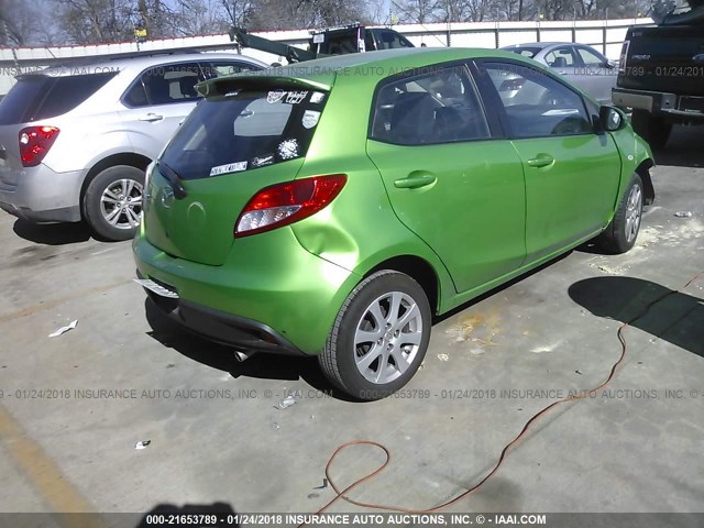 JM1DE1HY7B0129293 - 2011 MAZDA MAZDA2 GREEN photo 4