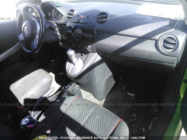 JM1DE1HY7B0129293 - 2011 MAZDA MAZDA2 GREEN photo 5