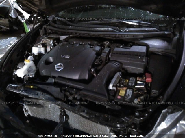 1N4AA5AP6AC863367 - 2010 NISSAN MAXIMA S/SV BLACK photo 10