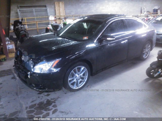 1N4AA5AP6AC863367 - 2010 NISSAN MAXIMA S/SV BLACK photo 2