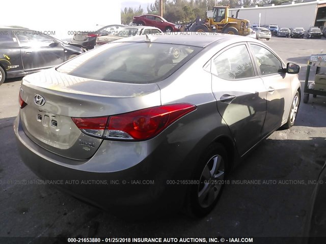 5NPDH4AE7DH361343 - 2013 HYUNDAI ELANTRA GLS/LIMITED TAN photo 4