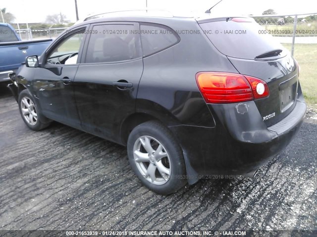 JN8AS58T39W320244 - 2009 NISSAN ROGUE S/SL BLACK photo 3