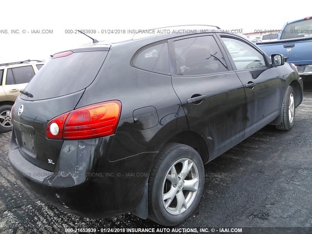 JN8AS58T39W320244 - 2009 NISSAN ROGUE S/SL BLACK photo 4