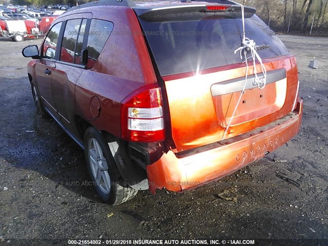 1J4FT47A39D196359 - 2009 JEEP COMPASS SPORT ORANGE photo 6