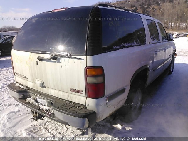 3GKFK16Z22G243411 - 2002 GMC YUKON XL K1500 WHITE photo 4