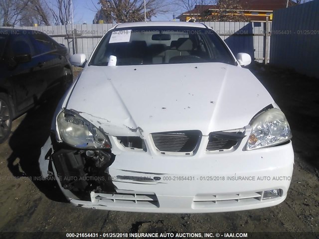 KL5JJ52Z44K978706 - 2004 SUZUKI FORENZA LX/EX WHITE photo 6