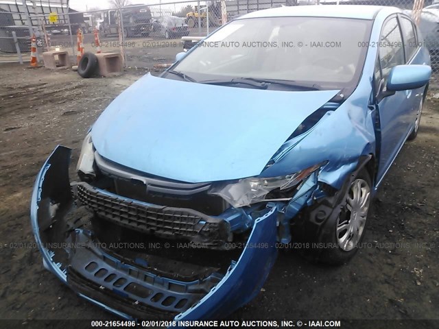 JHMZE2H5XAS007918 - 2010 HONDA INSIGHT LX Light Blue photo 6