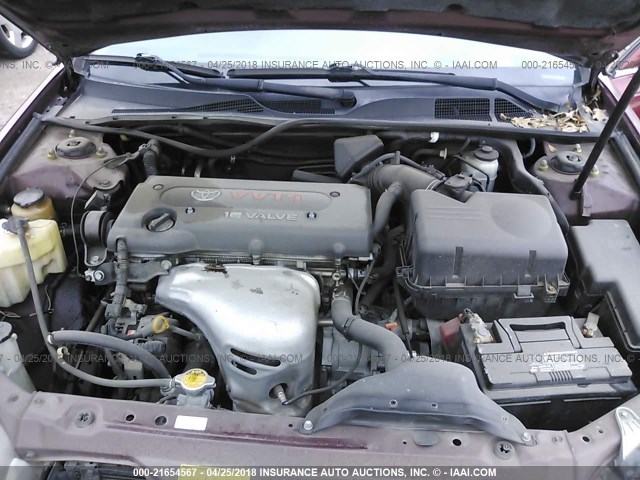4T1BE32K74U282996 - 2004 TOYOTA CAMRY LE/XLE/SE წითელი ფოტო 10