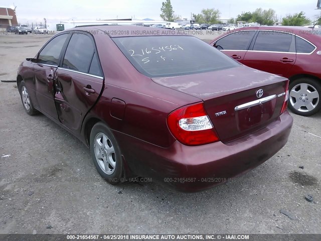 4T1BE32K74U282996 - 2004 TOYOTA CAMRY LE/XLE/SE RED photo 3
