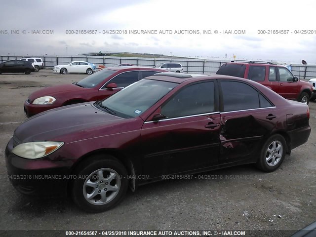 4T1BE32K74U282996 - 2004 TOYOTA CAMRY LE/XLE/SE RED photo 6