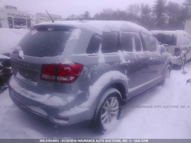 3C4PDCBGXFT696702 - 2015 DODGE JOURNEY SXT SILVER photo 4