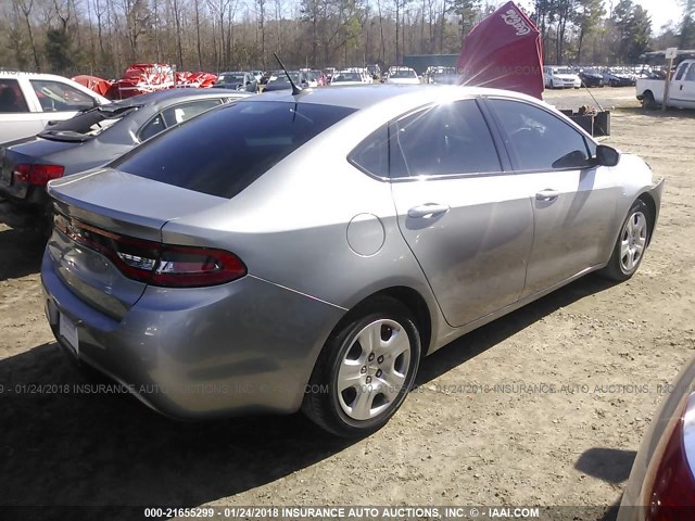 1C3CDFAA3FD204941 - 2015 DODGE DART SE GRAY photo 4