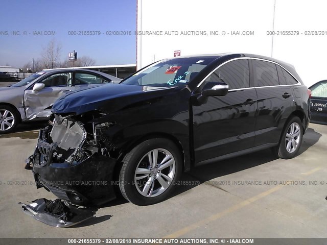 5J8TB3H39DL001600 - 2013 ACURA RDX BLACK photo 2