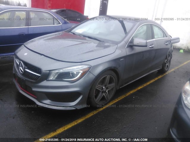 WDDSJ4GBXGN370332 - 2016 MERCEDES-BENZ CLA 250 4MATIC GRAY photo 2