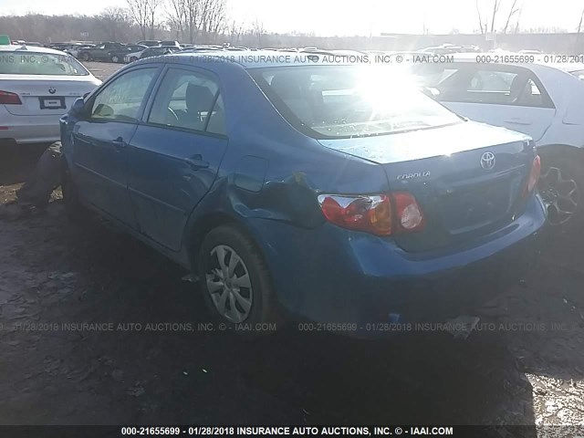 2T1BU4EE5AC370862 - 2010 TOYOTA COROLLA S/LE/XLE BLUE photo 3