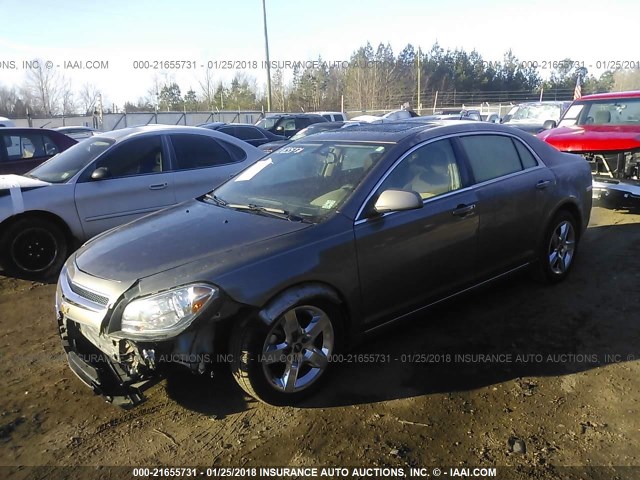 1G1ZC5EB8AF136874 - 2010 CHEVROLET MALIBU 1LT 锡色 照片 2