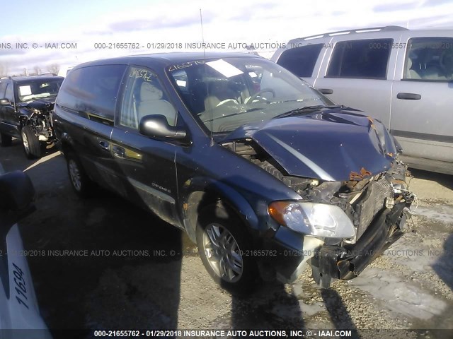 1B4GP443X1B236244 - 2001 DODGE GRAND CARAVAN SPORT BLUE photo 1