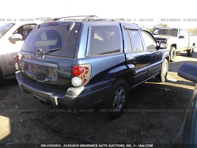 1J4GX48S01C679964 - 2001 JEEP GRAND CHEROKEE LAREDO BLUE photo 4