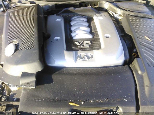 JNKBY01E77M402529 - 2007 INFINITI M45 SPORT SILVER photo 10