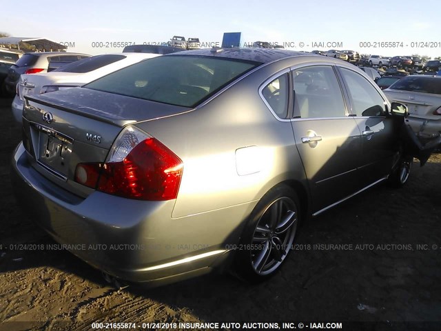 JNKBY01E77M402529 - 2007 INFINITI M45 SPORT SILVER photo 4