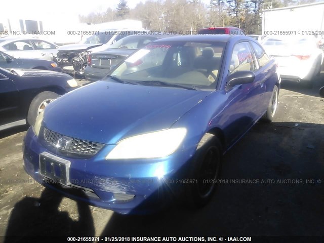 1HGEM22364L033345 - 2004 HONDA CIVIC DX VP Mavi foto 2