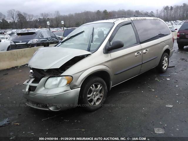 2D4GP44L33R104193 - 2003 DODGE GRAND CARAVAN SPORT SILVER photo 2