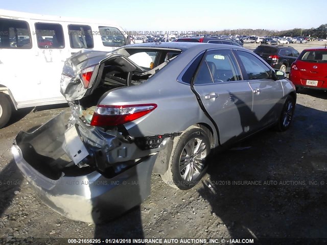 4T1BF1FKXGU548477 - 2016 TOYOTA CAMRY LE/XLE/SE/XSE SILVER photo 4