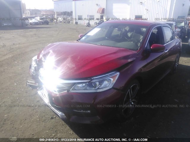 1HGCR2F65HA117297 - 2017 HONDA ACCORD SPORT 红色 照片 2