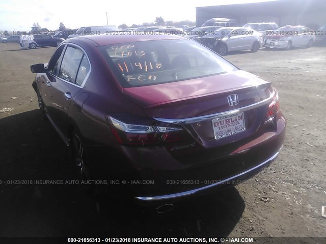 1HGCR2F65HA117297 - 2017 HONDA ACCORD SPORT 红色 照片 3