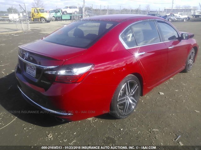 1HGCR2F65HA117297 - 2017 HONDA ACCORD SPORT 红色 照片 4