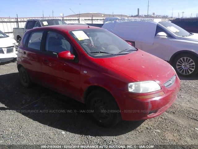 KL1TD66606B669521 - 2006 CHEVROLET AVEO LS RED photo 1